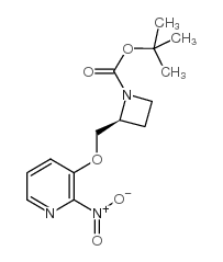 1-AZETIDINECARBOXYLIC ACID, 2-[[[2-NITRO-3-PYRIDINYL]OXY]METHYL]-, 1,1-DIMETHYLETHYL ESTER, (2S)-结构式
