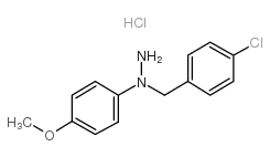 N-(4-氯苄基)-n-(4-甲氧基苯基)肼盐酸盐结构式