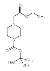 1-Boc-4-乙氧基羰基甲基哌嗪结构式