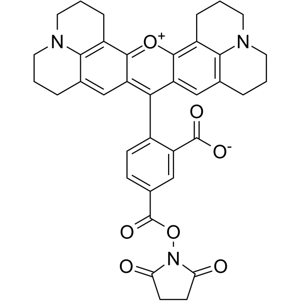 5-羧基-X-罗丹明琥珀酰亚胺酯(单一化合物)结构式