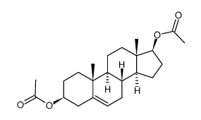 Androst-5-ene-3&beta;,17&beta;-diol 3,17-diacetate结构式
