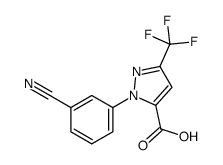 2-(3-cyanophenyl)-5-(trifluoromethyl)pyrazole-3-carboxylic acid结构式
