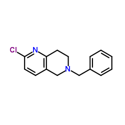 2-氯-5,6,7,8-四氢-6-(苯基甲基)-1,6-萘啶结构式