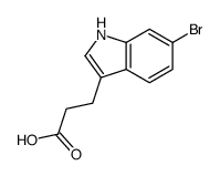 3-(6-溴-1H-3-吲哚)丙酸结构式