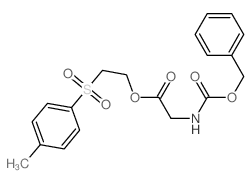 Glycine,N-[(phenylmethoxy)carbonyl]-, 2-[(4-methylphenyl)sulfonyl]ethyl ester结构式