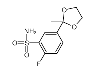 2-fluoro-5-(2-methyl-1,3-dioxolan-2-yl)benzenesulfonamide结构式