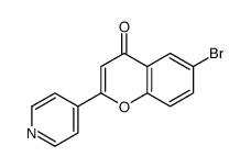 6-bromo-2-pyridin-4-ylchromen-4-one结构式