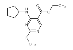 4-环戊基氨基-2-甲基磺酰基嘧啶-5-羧酸乙酯结构式