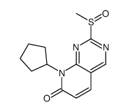 8-cyclopentyl-2-methylsulfinylpyrido[2,3-d]pyrimidin-7-one结构式