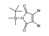 3,4-dibromo-1-[tert-butyl(dimethyl)silyl]pyrrole-2,5-dione结构式