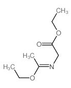 ethyl 2-(1-ethoxyethylideneamino)acetate结构式