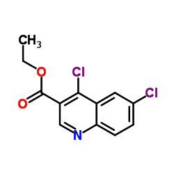 乙基 4,6-二氯喹啉-3-羧酸酯结构式