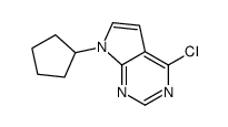 4-氯-7-环戊基-7H-吡咯并[2,3-d]嘧啶结构式