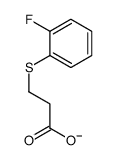 3-[(2-氟苯基)硫代]丙酸结构式