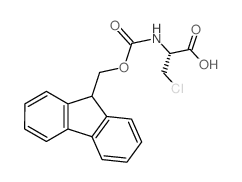 N-alpha-(9-芴基甲氧羰基)-beta-氯-L-丙氨酸结构式