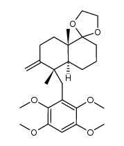 (1R,4aS)-trans-decahydro-1-&alpha;-[(2,3,5,6-tetramethoxyphenyl)methyl]-1&beta;,4a&beta;-dimethyl-2-methylene-5-(2-methyl-1,3-dioxolan-2-yl)-naphthalene结构式