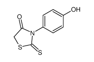 3-(4-羟基苯基)-2-硫代氧基-1,3-噻唑烷-4-酮结构式