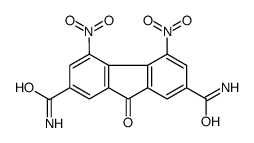 4,5-二硝基-9-氧代-9H-芴-2,7-二羧胺结构式