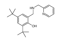 2,4-ditert-butyl-6-[(pyridin-2-ylmethylamino)methyl]phenol结构式