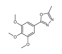 2-methyl-5-(3,4,5-trimethoxyphenyl)-1,3,4-oxadiazole结构式
