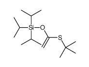 1-tert-butylsulfanylethenoxy-tri(propan-2-yl)silane结构式