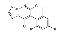 5,7-dichloro-6-(2,4,6-trifluorophenyl)-[1,2,4]triazolo[1,5-a]pyrimidine结构式