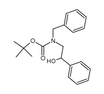 rac-2-(N-tert-Butoxycarbonyl-N-benzylamino)-1-phenylethanol结构式