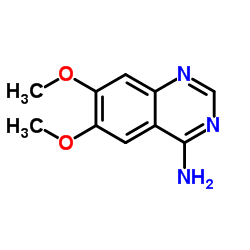 4-氨基-6,7-二甲氧基喹唑啉结构式