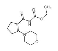Carbamicacid, [[2-(4-morpholinyl)-1-cyclopenten-1-yl]thioxomethyl]-, ethyl ester (9CI)结构式