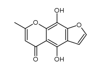 4,9-Dihydroxy-7-methyl-5H-furo[3,2-g][1]benzopyran-5-one结构式