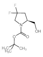 (S)-1-Boc-2-(羟甲基)-4,4-二氟吡咯烷结构式