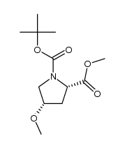 (2S,4S)-1,2-吡咯烷二羧酸,4-甲氧基-,1-(1,1-二甲基乙基)2-甲酯结构式