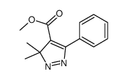 methyl 3,3-dimethyl-5-phenylpyrazole-4-carboxylate结构式