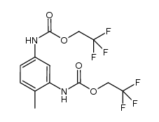 2,4-bis(2,2,2-trifluoroethyloxycarbonylamino)toluene结构式