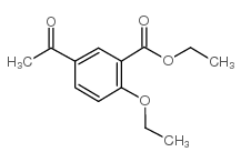 5-乙酰基-2-乙氧基苯甲酸乙酯结构式