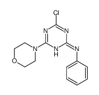 4-chloro-6-morpholin-4-yl-N-phenyl-1,3,5-triazin-2-amine结构式