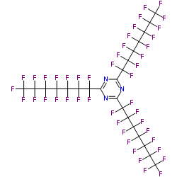 2,4,6-三(全氟庚基)-1,3,5-三嗪结构式