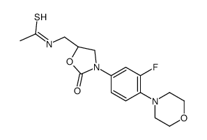 (S)-N-((3-(3-fluoro-4-Morpholinophenyl)-2-oxooxazolidin-5-yl)Methyl)ethanethioamide结构式