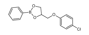 benzeneboronic acid cyclic [(p-chlorophenoxy)methyl]ethylene ester结构式
