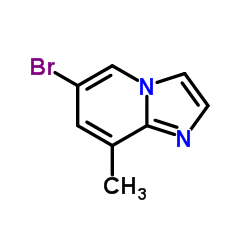 6-溴-8-甲基-咪唑并[1,2-a]吡啶结构式