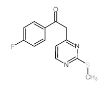1-(4-Fluorophenyl)-2-[2-(methylsulfanyl)pyrimidin-4-yl]ethan-1-one结构式