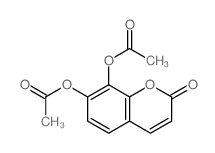 2H-1-Benzopyran-2-one,7,8-bis(acetyloxy)-结构式