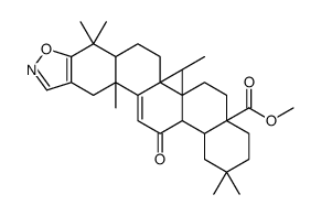 Methyl (4aS,6aR,6bS,13aS,15aR,15bR)-2,2,6a,6b,9,9,13a-heptamethyl -15-oxo-1,3,4,5,6,6a,6b,7,8,8a,9,13,13a,15,15a,15b-hexadecahydrop iceno[2,3-d][1,2]oxazole-4a(2H)-carboxylate结构式