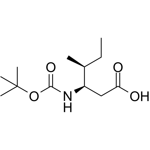 Boc-β-HomoIle-OH结构式