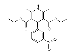1,4-二氢-2,6-二甲基-4-(3-硝基苯基)-3,5-吡啶二甲酸二异丙酯结构式