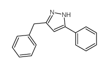 1H-Pyrazole,3-phenyl-5-(phenylmethyl)-结构式