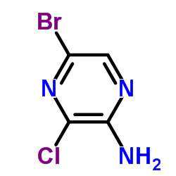 2-氨基-3-氯-5-溴吡嗪结构式