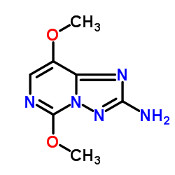 5,8-二甲氧基-[1,2,4]三唑[1,5-c]嘧啶-2-胺结构式