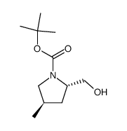 Trans-Tert-Butyl 2-(Hydroxymethyl)-4-Methylpyrrolidine-1-Carboxylate结构式