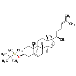[(3β)-Cholesta-5,24-dien-3-yloxy](1,1-dimethylethyl)dimethylsilane结构式